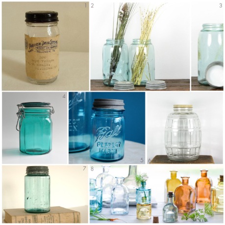 vintage jar collage